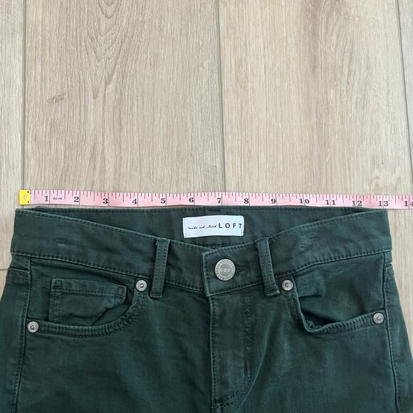 LOFT Women’s Green Skinny Jean Sz 24 - Picture 6 of 9